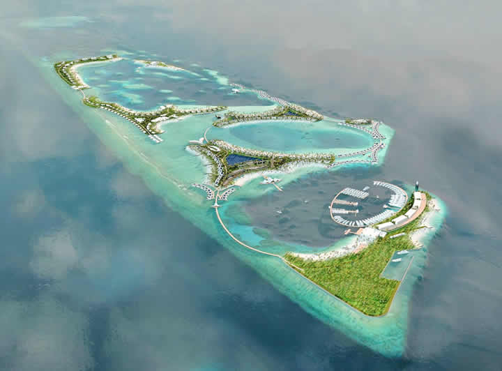 Zamani Islands, maldives: aerial